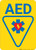 AED with Icon and Arrow Portrait - Wall Sign