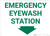 Emergency Eyewash Station With Arrow Landscape - Wall Sign