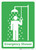 Emergency Shower with Icon Green Portrait - Wall Sign