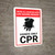 Hands Only CPR with Icon Portrait - Wall Sign