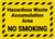 Hazardous Waste Accumulation No Smoking with Hazard Border Landscape - Wall Sign
