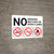 No Smoking Matches Or Open Flames with Icons Landscape - Wall Sign