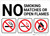 No Smoking Matches Or Open Flames with Icons Landscape - Wall Sign