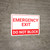 Emergency Exit Do Not Block Landscape - Wall Sign
