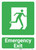Emergency Exit with Icon Portrait - Wall Sign