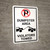 Dumpster Area Violators Towed with Icons Portrait - Wall Sign