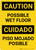 Caution Possible Wet Floor Bilingual Spanish Portrait - Wall Sign