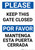 Please Keep This Gate Closed Bilingual Spanish Portrait - Wall Sign