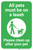 All Pets Must Be On A Leash with Icon Portrait - Wall Sign