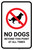 No Dogs Beyond This Point with Icon Portrait - Wall Sign