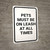 Pets Must Be On Leash At All Times Portrait - Wall Sign
