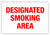 Designated Smoking Area Label