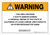 Warning: Prop 65 2 Acetylaminofluorene - Wall Sign