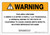 Warning: Prop 65 2-Amino-5-(5-Nitro-2-Furyl)-1,3,4 thiadiazole - Wall Sign