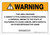 Warning: Prop 65 3 Amino 9 Ethylcarbazole Hydrochloride - Wall Sign
