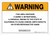 Warning: Prop 65 4 Amino 2 Nitrophenol - Wall Sign