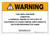 Warning: Prop 65 Asbestos - Wall Sign