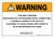 Warning: Prop 65 Bischloroethyl Nitrosourea (BCNU, Carmustine) - Wall Sign