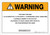 Warning: Prop 65 1-(2-Chloroethyl)-3-cyclohexyl-1-nitrosourea (CCNU, Lomustine) - Wall Sign