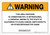 Warning: Prop 65 N-Carboxymethyl-N-nitrosourea - Wall Sign