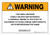Warning: Prop 65 Cobalt Sulfate Heptahydrate - Wall Sign