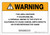 Warning: Prop 65 P Chloroaniline - Wall Sign