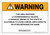 Warning: Prop 65 2,4 Diaminoanisole Sulfate - Wall Sign