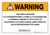 Warning: Prop 65 4,4 Diaminodiphenyl ether (4,4-Oxydianiline) - Wall Sign