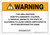 Warning: Prop 65 Dimethylcarbamoyl Chloride - Wall Sign