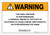 Warning: Prop 65 M-Dinitrobenzene - Wall Sign