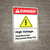 Danger: High Voltage Unauthorized Personnel Keep Out with Icon ANSI - Wall Sign