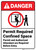 Danger: Permit Required Confined Space with Icon ANSI - Wall Sign