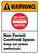 Warning: Non Permit Confined Space Keep Out with Icon ANSI - Wall Sign
