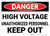 Danger: High Voltage Unauthorized Personnel Keep Out Landscape - Wall Sign