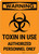 Warning: Toxin In Use Authorized Personnel Only with Icon Portrait - Wall Sign