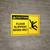 Caution: Floor Slippery When Wet with Icon Landscape - Wall Sign