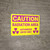 Caution: Radiation Area Authorized Entry with Icons Landscape - Wall Sign