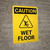 Caution: Wet Floor with Icon Portrait - Wall Sign