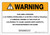 Warning: Prop 65 2-(2-Formylhydrazino)-4(-5-Nitro-2-Furyl)Thiazole - Wall Sign