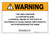 Warning: Prop 65 2,6-Dinitrotoluene - Wall Sign