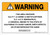 Warning: Prop 65 Glu-P-1(2-Amino-6-Methyldipyrido[1,2- A:3',2'-D]Imidazole) - Wall Sign