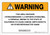 Warning: Prop 65 Hydrazobenzene(1,2-Diphenylhydrazine) - Wall Sign