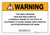 Warning: Prop 65 Iron Dextran Complex - Wall Sign