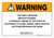 Warning: Prop 65 Mercaptopurine - Wall Sign