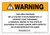 Warning: Prop 65 MX (3-Chloro-4-Dichloromethyl-5-Hydroxy-2(5H)-Furanone) - Wall Sign