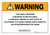 Warning: Prop 65 N-Nitroso-N-Methylurea - Wall Sign