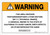 Warning: Prop 65 Pentabromodiphenyl Ether Mixture [DE-71 (Technical Grade)] - Wall Sign