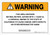 Warning: Prop 65 Retinol/Retinyl Esters With > 10,000 IU - Wall Sign