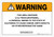 Warning: Prop 65 2,4,6-Trichlorophenol - Wall Sign