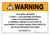 Warning: Prop 65 4-Vinyl-1-Cyclohexene Diepoxide (Vinyl Cyclohexenedioxide) - Wall Sign